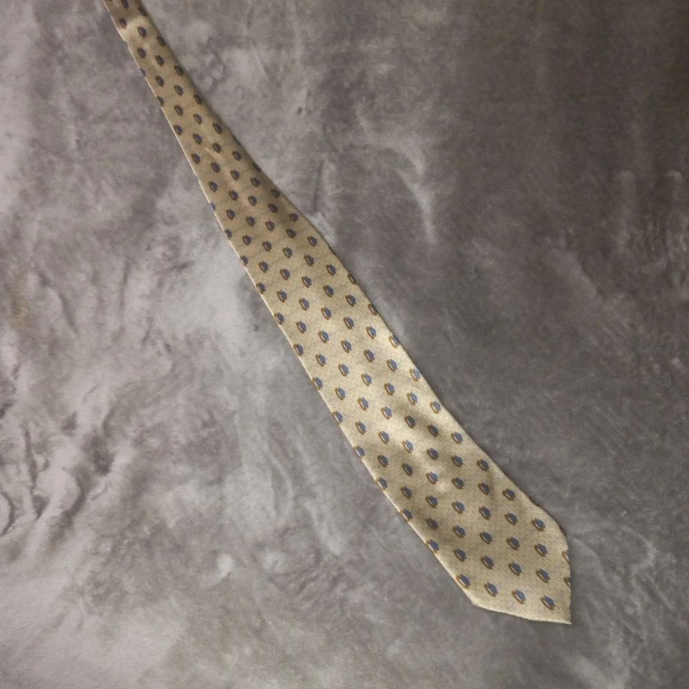 Stafford Executive Mens Necktie Silk Made in Italy Geometric Pattern Tie